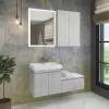 Мебель для ванной: COMFORTY. Тумба-умывальник "Осло-60" бетон светлый с раковиной Fest 60 1 в магазине Акватория