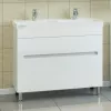 Мебель для ванной: Тумба напольная под многосекционную раковину СанТа Лондон 1 в магазине Акватория