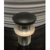 Водоотведение: Донный клапан для раковины CeramaLux RD025 керамический черный матовый без перелива 1 в магазине Акватория