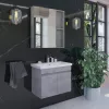 Мебель для ванной: COMFORTY. Тумба-умывальник "Осло-70ПД" бетон светлый с раковиной COMO 70 1 в магазине Акватория