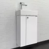 Мебель для ванной: Тумба-умывальник Comforty Асти-40 белый глянец с раковиной Comforty 9140 1 в магазине Акватория