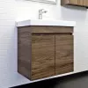 Мебель для ванной: COMFORTY. Тумба-умывальник "Осло-60" дуб тёмно-коричневый с раковиной Fest 60 1 в магазине Акватория