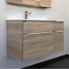 Мебель для ванной: Тумба-умывальник Comforty Варна-90 дуб сонома с раковиной Comforty 9090EL 1 в магазине Акватория