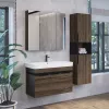Мебель для ванной: Тумба-умывальник Comforty Соло-70/90 дуб тёмно-коричневый с раковиной Адриана 1 в магазине Акватория