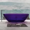 Ванны: Ванна из полиэфирной смолы ABBER Kristall AT9702Amethyst фиолетовая 180*85 прозрачная 1 в магазине Акватория