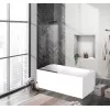 Душевые ограждения: Душевая шторка на ванну BelBagno UNO-V-1-90/150-C-NERO 1 в магазине Акватория