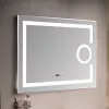 Мебель для ванной: Зеркало с LED-подсветкой MELANA-8060 подогрев / часы / космет.зеркало, 80х60см 1 в магазине Акватория