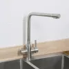 Смесители: Смеситель д/кухни MELANA-610304 Stello нерж.сталь, с переключателем на фильтр, однорычажный, сатин 1 в магазине Акватория
