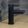 Смесители: Смеситель д/ум MELANA-610101B Tondo нерж.сталь, однорычажный, черный, литой излив 1 в магазине Акватория