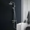 Душевые системы: Душевая система MELANA-610307-T Stello нерж.сталь, с тропическим душем, лейкой, термостатом 1 в магазине Акватория