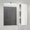 Мебель для ванной: COMFORTY. Зеркало-шкаф "Милан-90/120" белый глянец 1 в магазине Акватория