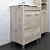 Мебель для ванной: COMFORTY. Тумба-умывальник "Марио-60/75 " дуб дымчатый /сосна с раковиной Quadro 60/75 1 в магазине Акватория