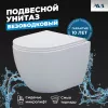 Санфаянс: Унитаз подвесной AVS Спутник 801-0038-P-T2-GW безободковый, белый 1 в магазине Акватория