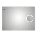 Зеркало Esbano с подсветкой + часы+ увел.линза  ES-3845KD 100х70