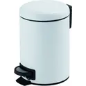 Gedy G-Potty  круглый контейнер для мусора с педалью - 5 литров   белый матовый