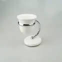 Stil Haus Giunone  настольный керамический стакан   хром - белый
