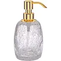 Surya Crystal  дозатор овальный с помпой V5   золото - эффект битого стекла