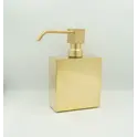 Surya Metall  прямоугольный металлический дозатор с помпой V3   золото сатин