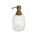 Surya Crystal  дозатор овальный с помпой V5   светлая бронза - эффект битого стекла