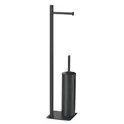 Gedy G-Trilly  стойка: бумагодержатель + металлический ерш   черный матовый