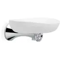 Stil Haus Cali настенная керамическая мыльница  хром - белая керамика