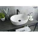 Накладная белая раковина для ванной Gid N9026b