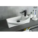 Подвесная белая раковина для ванной Gid 7946L