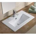 Встраиваемая сверху белая раковина для ванной Gid NYJ803-100