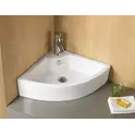 Подвесная угловая белая раковина для ванной Gid N9067b