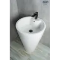 Напольная белая раковина для ванной Gid Nb136
