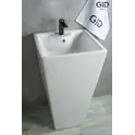 Напольная белая раковина для ванной Gid Nb145