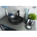 Накладная черная матовая раковина для ванной Gid Nc901