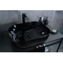 Накладная раковина для ванной Gid BL1302 черная глянцевая