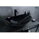 Накладная раковина для ванной Gid BL9811 черная глянцевая