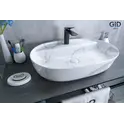 Накладная раковина для ванной Gid Mnc346C под камень