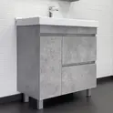 COMFORTY. Тумба-умывальник "Осло-80Н" бетон светлый с раковиной Fest 80