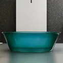 Ванна из полиэфирной смолы  ABBER Kristall AT9707Aquamarin бирюзовая 170*75 прозрачная