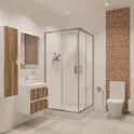 Душ. ограждение NG-6608-08/6609-08 квадрат, двери раздвижные, без поддона