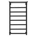 Полотенцесушитель Secado Корсико 1 КСП, с крючками и полочкой, водяной, ЧЕРНЫЙ МАТОВЫЙ