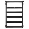 Полотенцесушитель Secado Комано 1 КСП, с крючками и полочкой , электрический L/R черный матовый