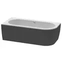 Акриловая ванна CEZARES SLIM CORNER-180-80-60-L/R-NERO-SET  180х80