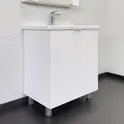 Тумба-умывальник напольная Comforty Лима-70 белый матовый с раковиной Como 70