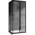 Душевой уголок ABBER Schwarzer Diamant квадрат , пристенный , прозрачное/черный