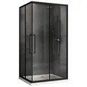 Душевой уголок ABBER Schwarzer Diamant прямоугольный , прозрачное/черный