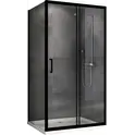 Душевой уголок ABBER Schwarzer Diamant  прозрачное/черный , в угол