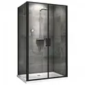 Душевой уголок ABBER Sonnenstrand  прозрачное/черный , в угол