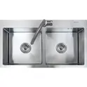 Мойка RS8045H MELANA ProfLine 3,0/200 САТИН 2-я чаша, врезная