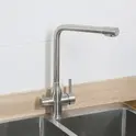 Смеситель д/кухни MELANA-610304 Stello нерж.сталь, с переключателем на фильтр, однорычажный, сатин