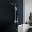 Душевая система MELANA-610307-1 Stello нерж.сталь, с тропическим душем, лейкой и смесителем