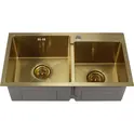 Мойка S7240HG MELANA ProfLine 3,0/220 ЗОЛОТО 2-я чаша, врезная